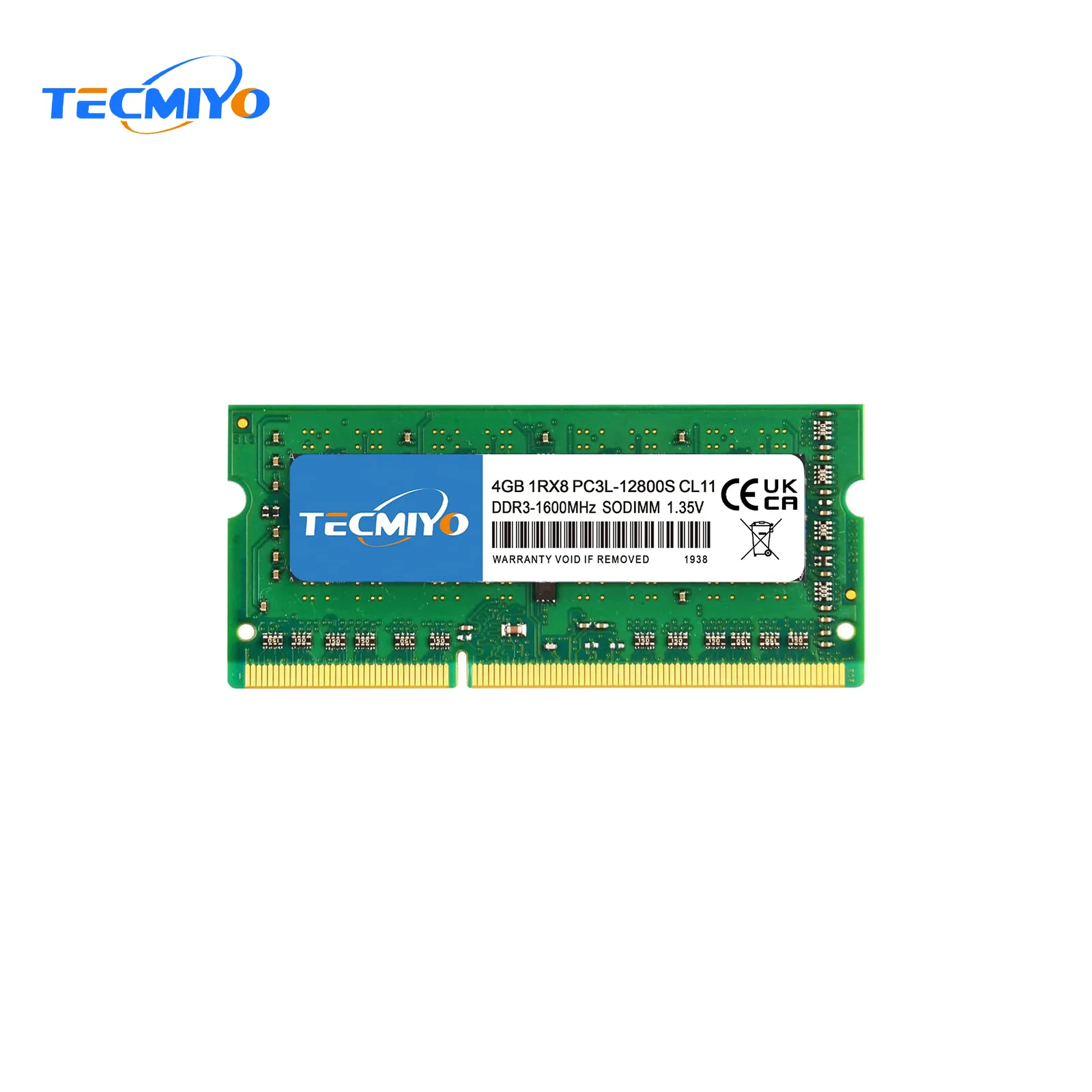 TECMIYO  ECC ׸ Ʈ ޸ RAM, 1RX8, 4GB DDR3L, 1600MHz SODIMM, 1RX8 DDR3, 4GB 1600MHz SODIMM, 1.35V PC3L-12800S